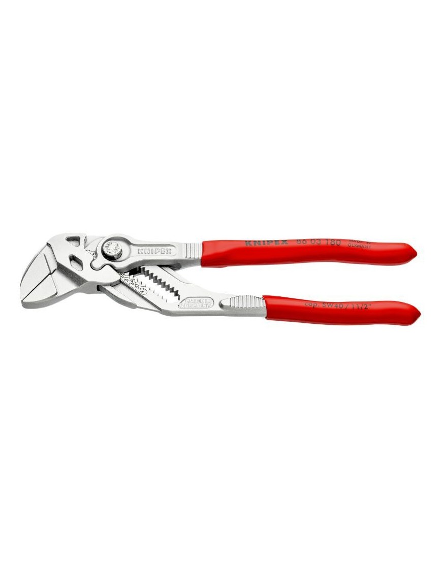 PINCE MULTI-CLE A MOLETTE PRO KNIPEX ROBUSTE 180mm CHROME (OUTIL POLYVALENT) (86 03 180)  -MADE IN GERMANY-