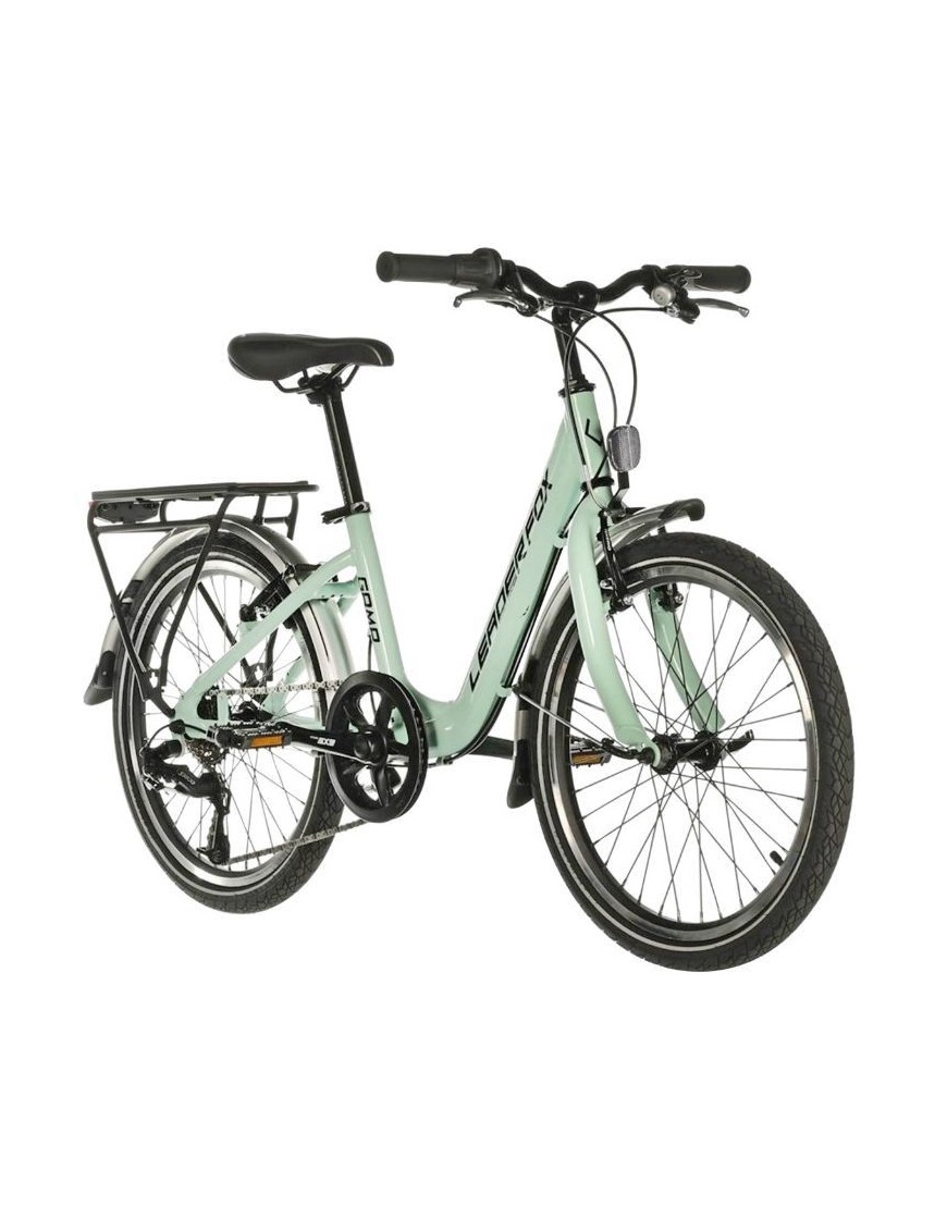 VELO MUSCULAIRE VTT 20 LEADER FOX GAMP 2024 FILLE VERT CLAIR BRILLANT 6V (TAILLE ENFANT 120 à 135 cm)