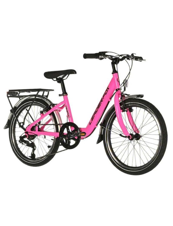 VELO MUSCULAIRE VTT 20 LEADER FOX GAMP 2024 FILLE ROSE BRILLANT 6V (TAILLE ENFANT 120 à 135 cm)