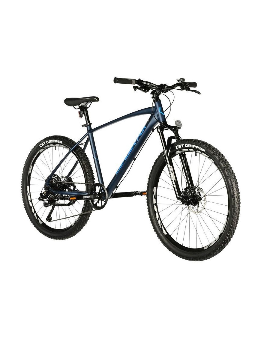 VELO MUSCULAIRE VTT 26 LEADER FOX FACTOR 2025 GARCON BLEU NUIT MAT 9V CADRE 18 POUCES (TAILLE ENFANT 156 à 164 cm)