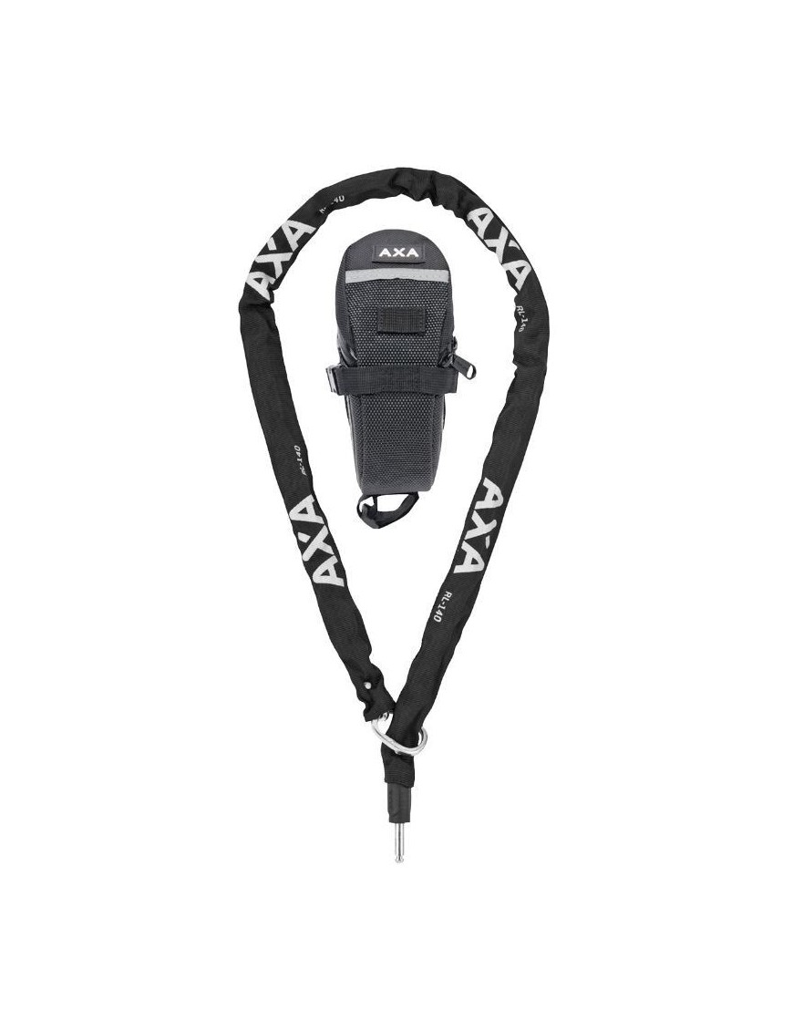 ANTIVOL VELO FER A CHEVAL AXA DEFENDER NOIR AVEC CHAINE PLUG RLC 1.40M  LIVRE AVEC UN SAC TRANSPORT - SECURITE NIVEAU 12-15 - S