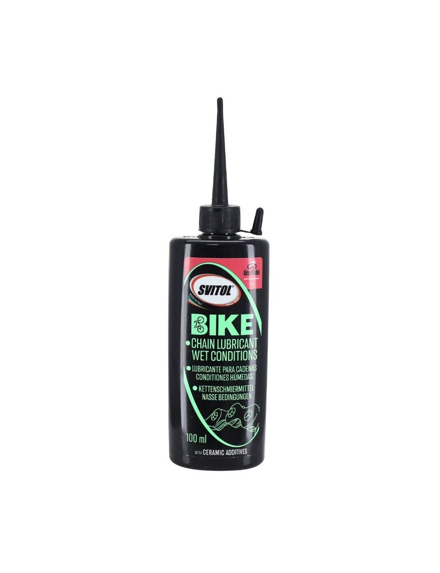 LUBRIFIANT VELO CHAINE ET DERAILLEUR AREXONS SVITOL POUR CONDITION HUMIDE (BURETTE 100ml)