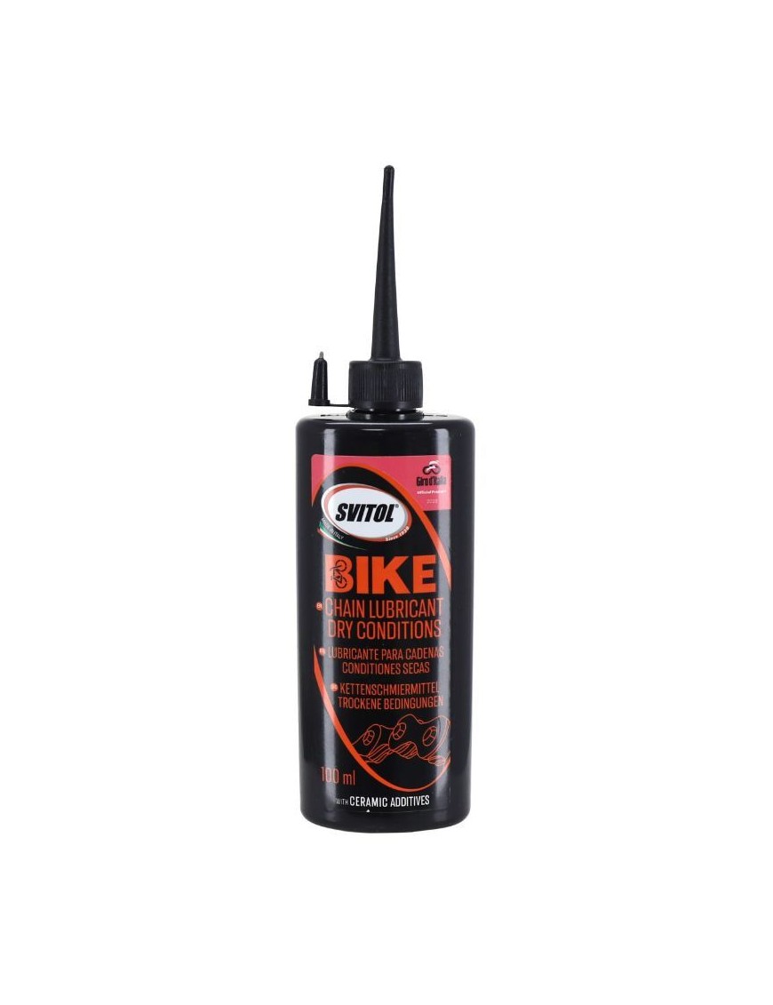 LUBRIFIANT VELO CHAINE ET DERAILLEUR AREXONS SVITOL POUR CONDITION SECHE OU POUSSIEREUSE (BURETTE 100ml)