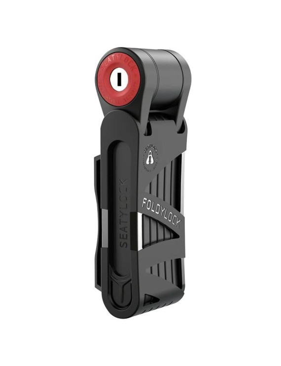 ANTIVOL VELO PLIABLE-PLIANT A CLE SEATYLOCK MINI 75cm NOIR-ROUGE TYPE COUTEAU