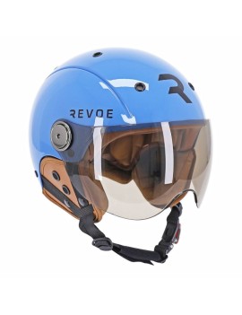 CASQUE VELO ADULTE REVOE PREMIUM URBAIN-CITY BLEU PETROL TAILLE 59-60 VISIERE REGLABLE, PROTECTION OREILLE AMOVIBLE (VENDU EN B