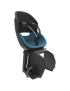 PORTE BEBE-SIEGE ENFANT ARRIERE PRODIGEE ICON A FIXER SUR PORTE BAGAGE FIXATION ETAU NOIR COUSSIN BLEU AVEC SERRURE (JUSQU'A 22