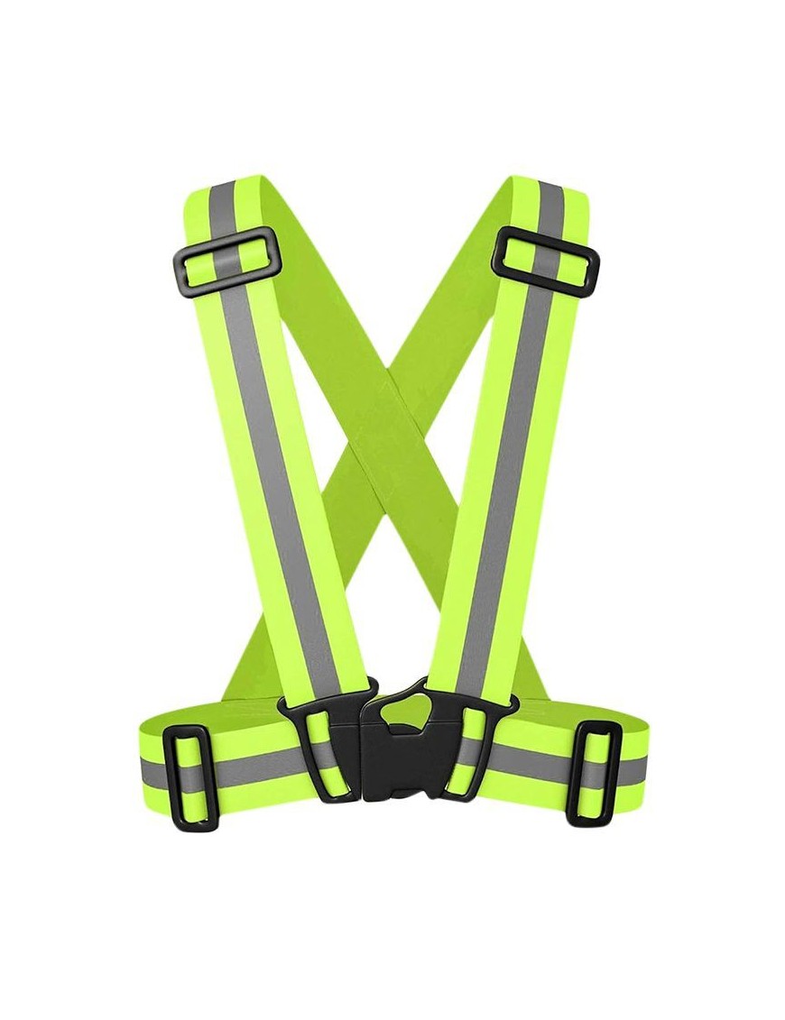 BRETELLES - GILET - BANDE REFLECHISSANTE - FLUORESCENTE DE SECURITE CORPORELLE TAILLE UNIQUE  -P2R-