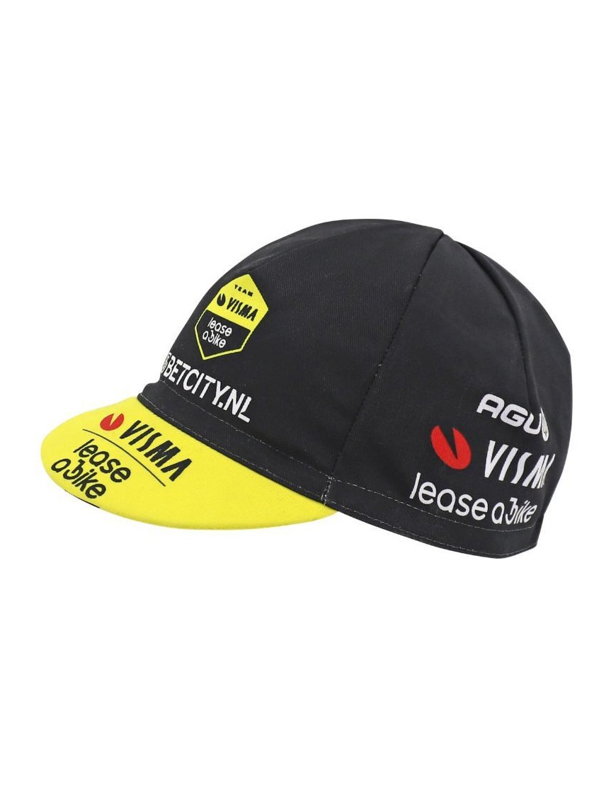 CASQUETTE VELO EQUIPE PRO VISMA JAUNE-NOIR