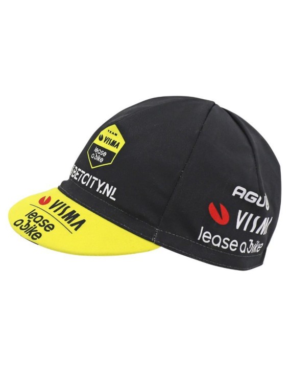 CASQUETTE VELO EQUIPE PRO VISMA JAUNE-NOIR