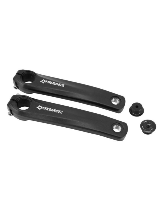 MANIVELLE DROITE + GAUCHE VAE - E-BIKE LONGUEUR 165mm ALU NOIR POUR MOTEUR SHIMANO E8000, E7000, E6100 (PAIRE)