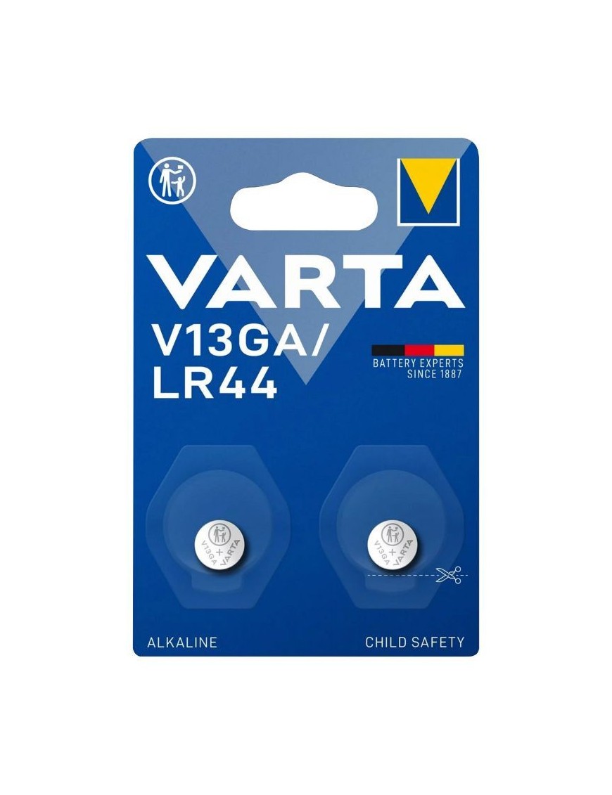 PILE BOUTON LR44, V13GA VARTA ALCALINE 1,5V (VENDU PAR 2)