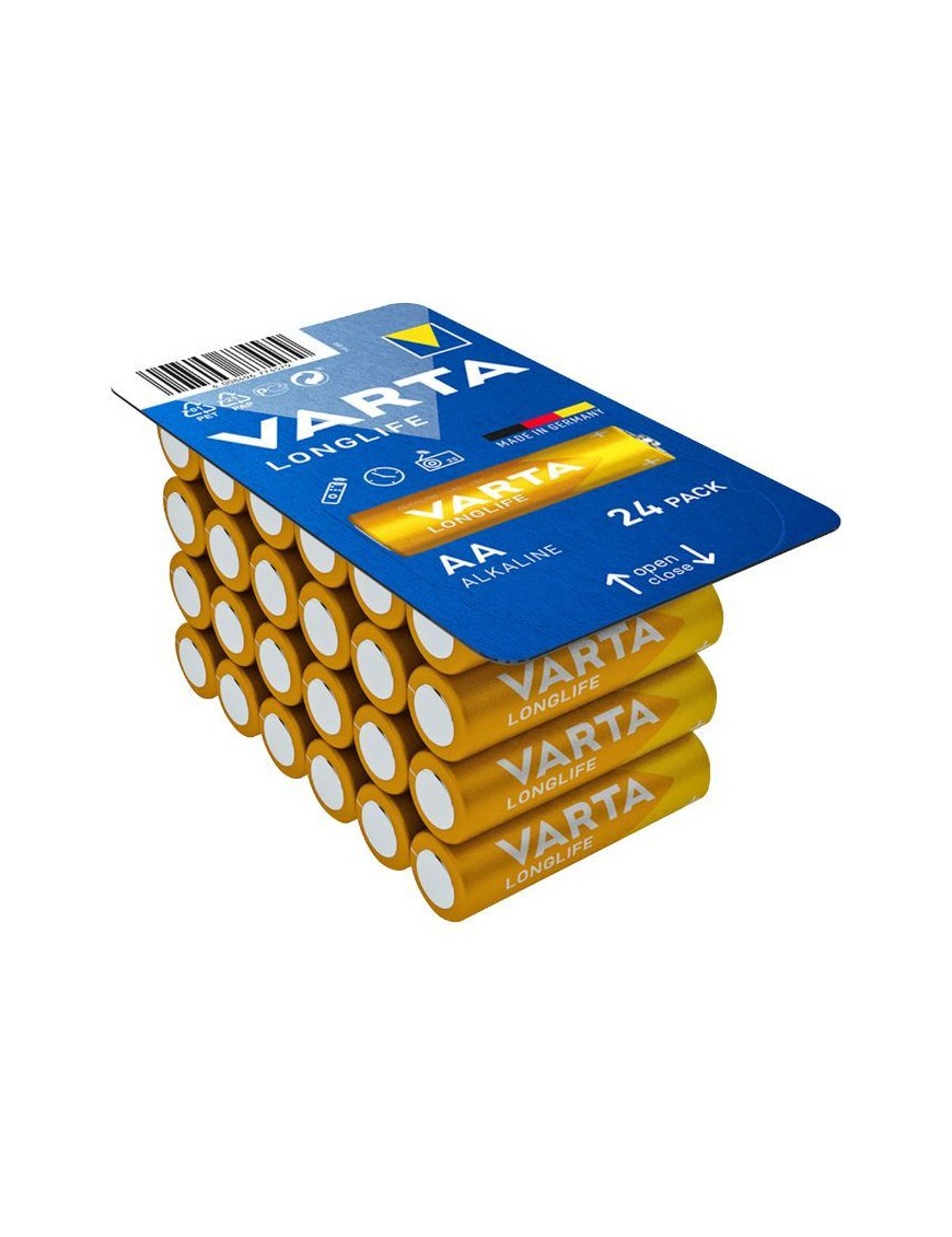 PILE LR06  1.5V  VARTA ALCALINE LONGLIFE AA BOITE REFERMABLE (VENDU PAR 24)