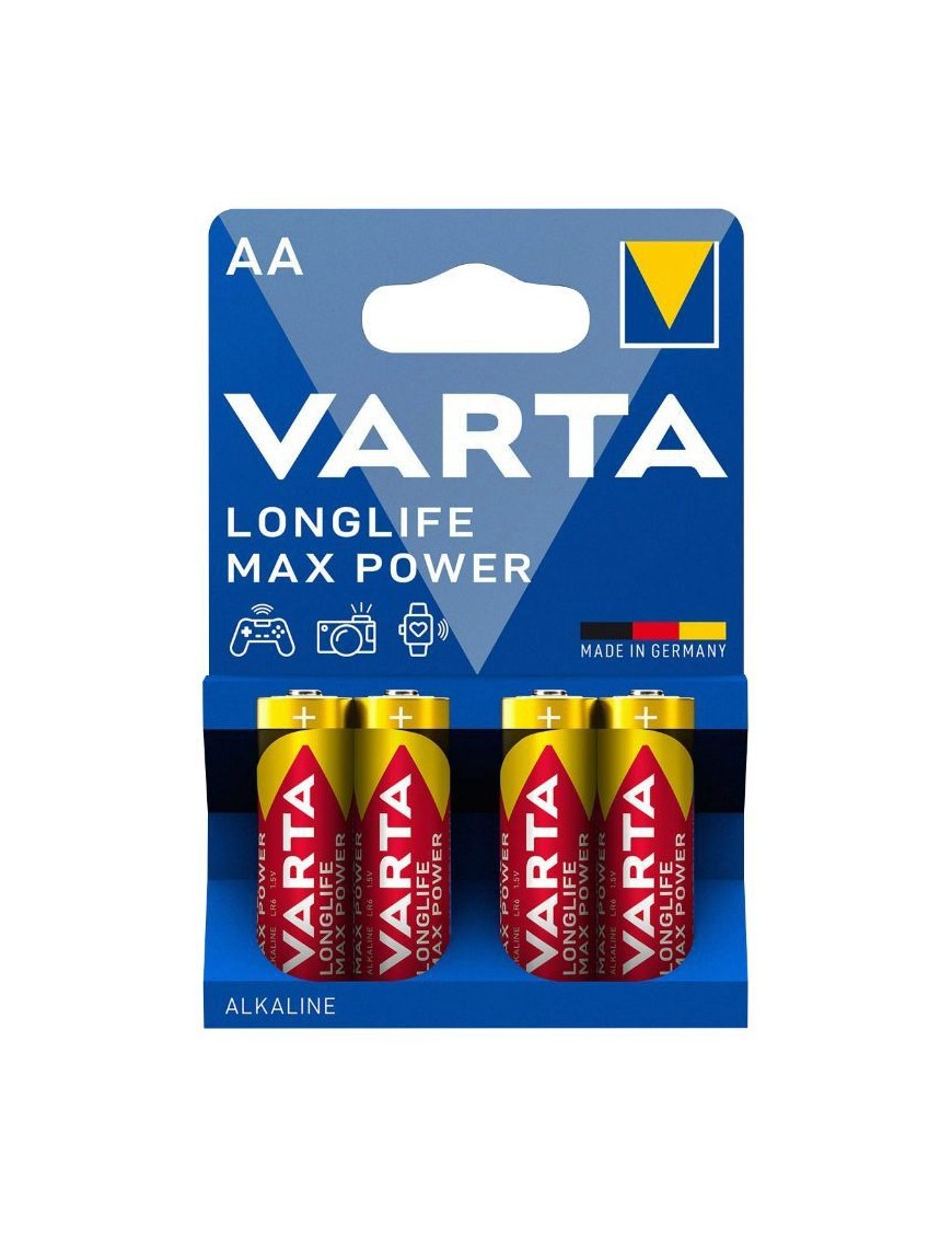 PILE LR06  1.5V  VARTA ALCALINE LONGLIFE MAX POWER AA (VENDU PAR 4)