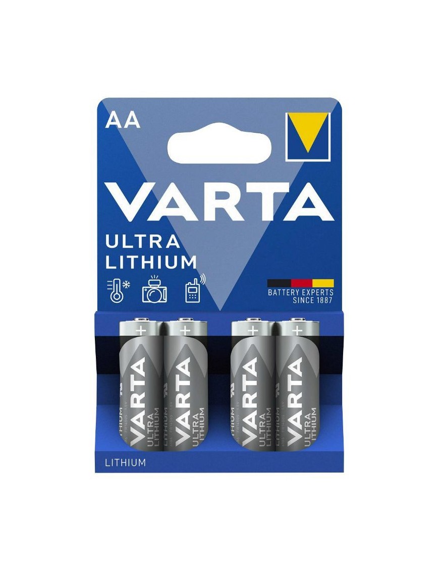 PILE LR06  1.5V  VARTA ULTRA LITHIUM AA (VENDU PAR 4)