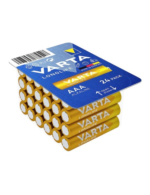 PILE LR03  1.5V  VARTA ALCALINE LONGLIFE LR03 - AAA BOITE REFERMABLE (VENDU PAR 24)