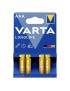 PILE LR03  1.5V  VARTA ALCALINE LONGLIFE LR03 - AAA (VENDU PAR 4)