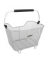 PANIER ARRIERE FIL ACIER RACKTIME BASK IT 23L DELUXE ARGENT AVEC ANSE SUR PORTE BAGAGE (45x30x33 cm) SANS PLATINE - COMPATIBLE 