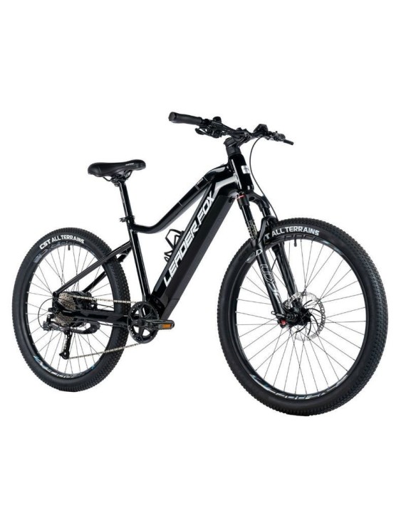 VELO ELECTRIQUE-VAE VTT 27,5 LEADER FOX ARIMO 2024 HOMME NOIR BRILLANT 9V MOTEUR ROUE AR BAFANG 36V 45Nm BATTERIE 20Ah (17,5'' 