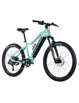 VELO ELECTRIQUE-VAE VTT 27,5 LEADER FOX ARIMO 2024 HOMME VERT CLAIR 9V MOTEUR ROUE AR BAFANG 36V 45Nm BATTERIE 20Ah (19'' - H48