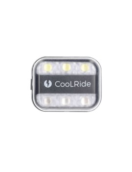 ECLAIRAGE VELO COOLRIDE USB ARRIERE CLIP SUR TIGE DE SELLE ET ADAPTATEUR POUR FIXATION SAC A DOS 6 LED