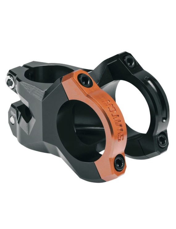 POTENCE VTT SWITCH ROCKER ALU CNC NOIR-ORANGE CINTRE 35mm DH L 45mm