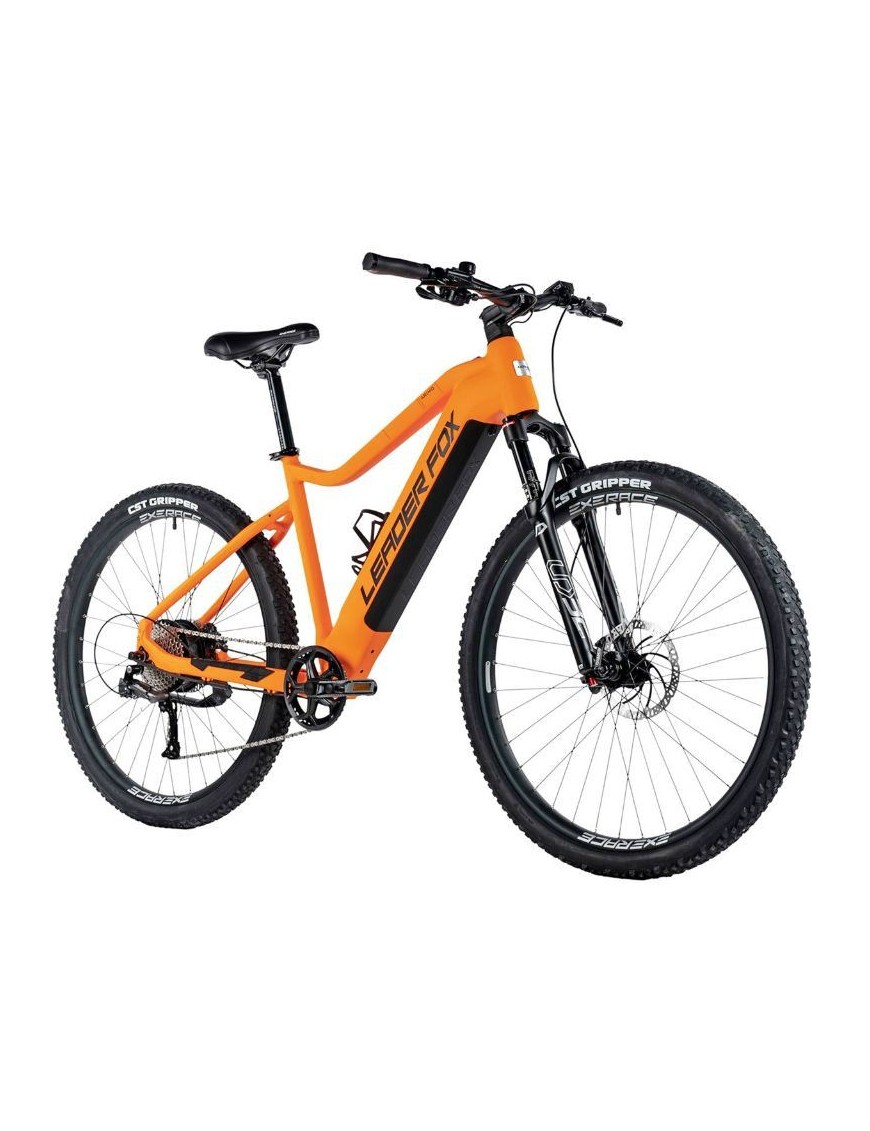 VELO ELECTRIQUE-VAE VTT 29 LEADER FOX ARIMO 2024 HOMME ORANGE FLUO MAT 9V MOTEUR ROUE AR BAFANG 36V 45Nm BATTERIE 20Ah (19'' - 