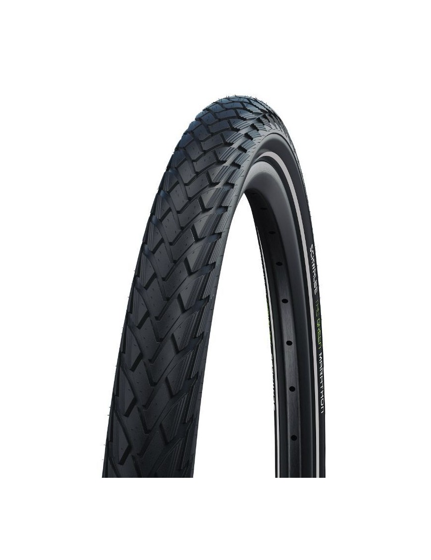 PNEU CITY 24 X 1.75 SCHWALBE MARATHON GREEN NOIR TR (47-507) RENFORT GREENGUARD FLANC REFLEX COMPATIBLE VAE