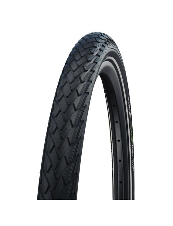 PNEU CITY 24 X 1.75 SCHWALBE MARATHON GREEN NOIR TR (47-507) RENFORT GREENGUARD FLANC REFLEX COMPATIBLE VAE