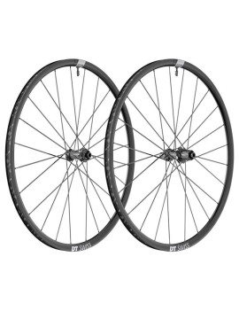 ROUES ROUTE 700 DT SWISS P1800-23 PERFORMANCE TLR DISQUE CENTERLOCK AXE TRAVERSANT 12-142 ET 12-100mm  SHIMANO 11-10V. NOIR (HA