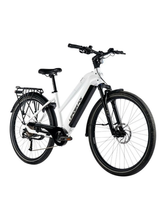 VELO ELECTRIQUE-VAE VTC 29 LEADER FOX SANDY 2024 FEMME BLANC BRILLANT 9V MOTEUR ROUE AR BAFANG 36V 45Nm BATTERIE 20Ah (18'' - H