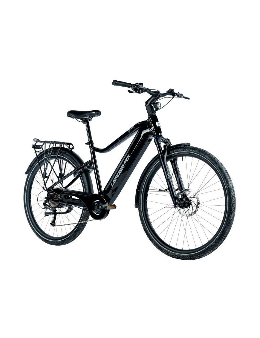 VELO ELECTRIQUE-VAE VTC 29 LEADER FOX SANDY 2024 HOMME NOIR BRILLANT 9V MOTEUR ROUE AR BAFANG 36V 45Nm BATTERIE 20Ah (20,5'' - 