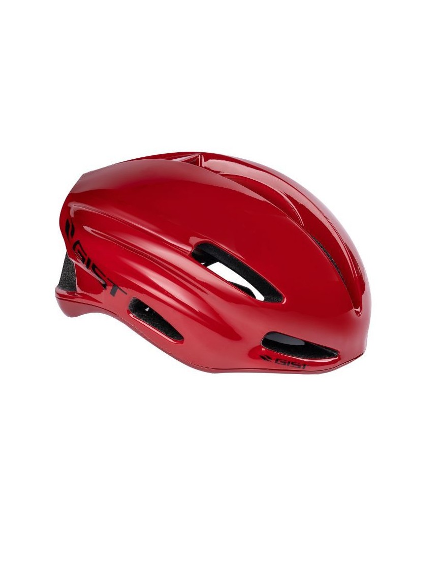 CASQUE VELO ADULTE GIST ROUTE VELOCE ROUGE TAILLE 56-62 REGLAGE MOLETTE FERMETURE BOUCLE FIDLOCK MAGNETIQUE (EPS-PC)