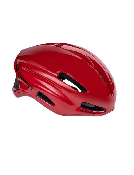 CASQUE VELO ADULTE GIST ROUTE VELOCE ROUGE TAILLE 56-62 REGLAGE MOLETTE FERMETURE BOUCLE FIDLOCK MAGNETIQUE (EPS-PC)