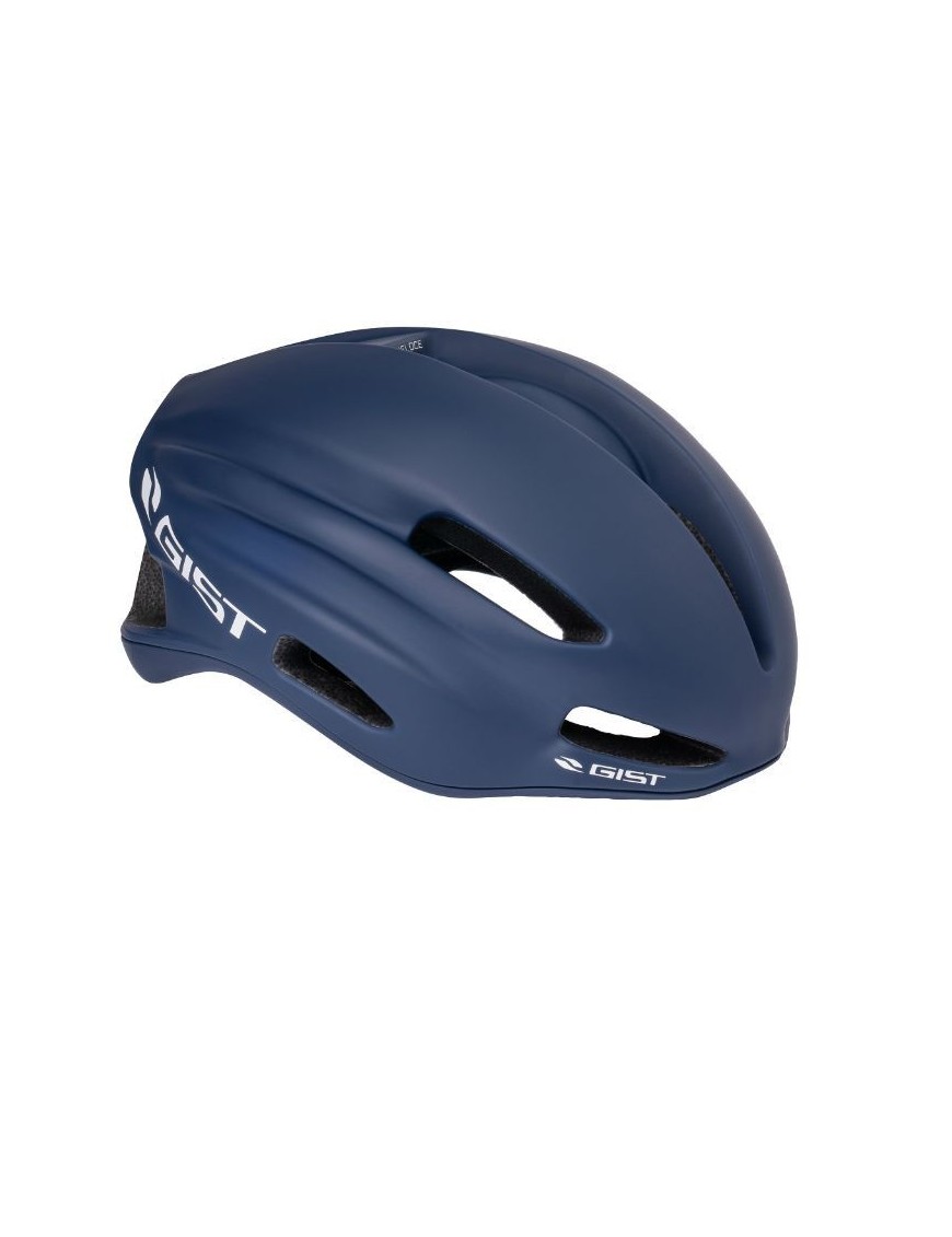 CASQUE VELO ADULTE GIST ROUTE VELOCE BLEU TAILLE 56-62 REGLAGE MOLETTE FERMETURE BOUCLE FIDLOCK MAGNETIQUE (EPS-PC)