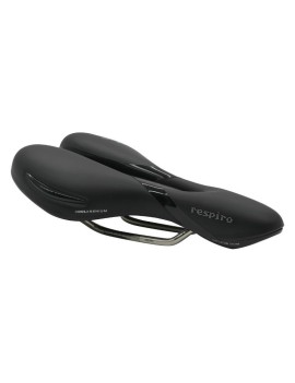 SELLE ROYAL RESPIRO LOISIR GEL CONFORT MAX ATHLETIC AVEC PROTECTION LATERALE ET ELASTOMERE NOIR 279x159mm 472g