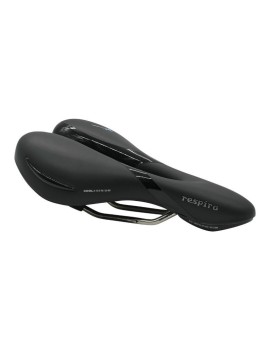 SELLE ROYAL RESPIRO LOISIR GEL CONFORT MAX MODERATE AVEC PROTECTION LATERALE ET ELASTOMERE NOIR 277x182mm 535g