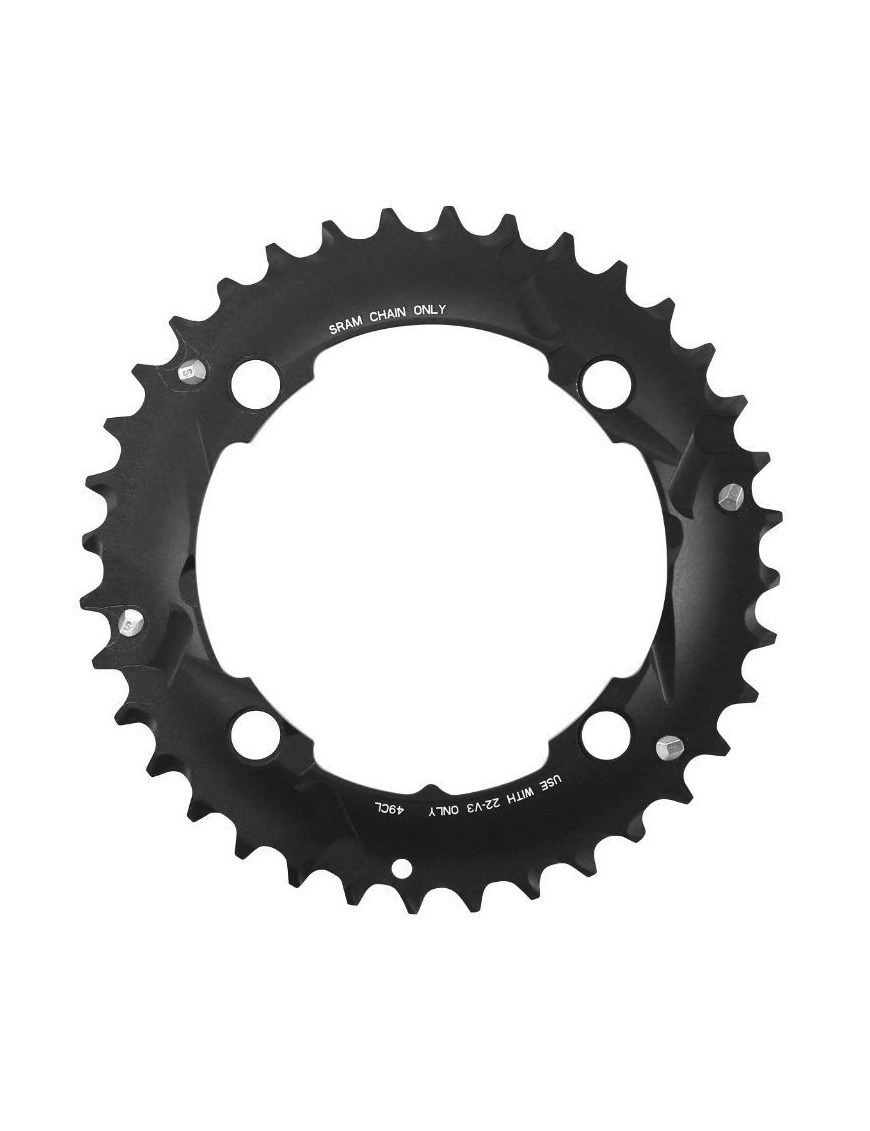 PLATEAU VTT 4BRA D.104 TRUVATIV DOUBLE 36DTS EXTERIEUR DOUBLE NOIR