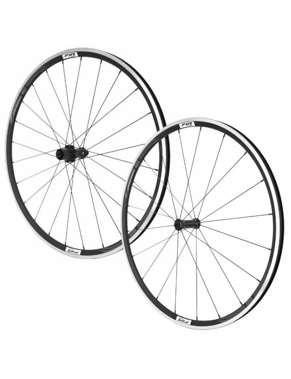 ROUES ROUTE 700 FIR F 25D ALU NOIR CASSETTE SHIMANO 9-10-11V. BLOCAGE HAUTEUR-PROFIL 26 mm (PAIRE) - TUBELESS READY