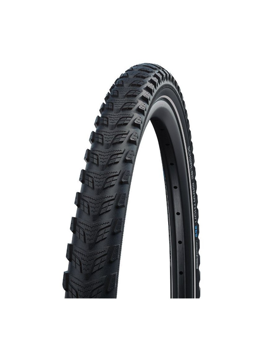 PNEU CITY 20 X 2.15 SCHWALBE MARATHON 365 NOIR TR (55-406)  RENFORT GREENGUARD 5mm FLANC REFLEX COMPATIBLE VAE