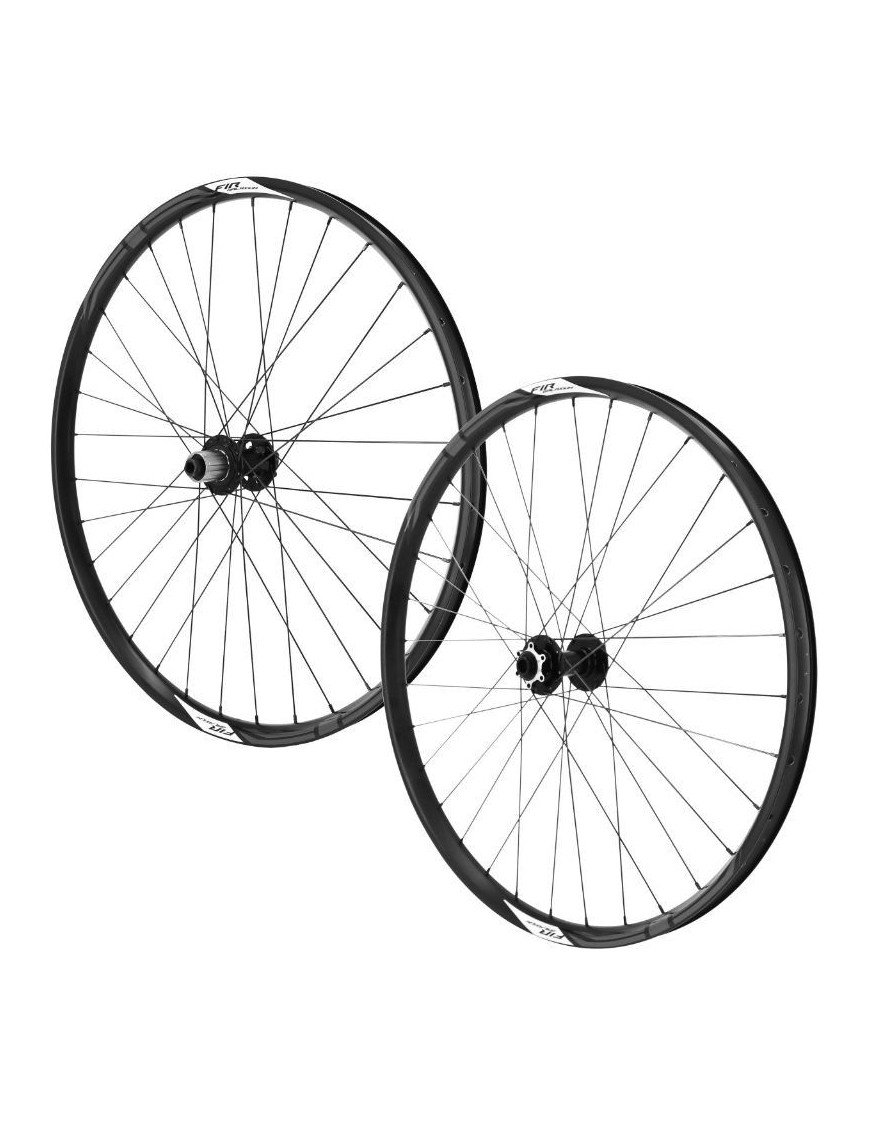 ROUES VTT 29" FIR GALAXIUM E.BIKE DISQUE 6 TROUS ALU NOIR CASSETTE SHIMANO SH 12-11-10-9V. AXE TRAVERSANT 15-110 ET 12-148 HAUT