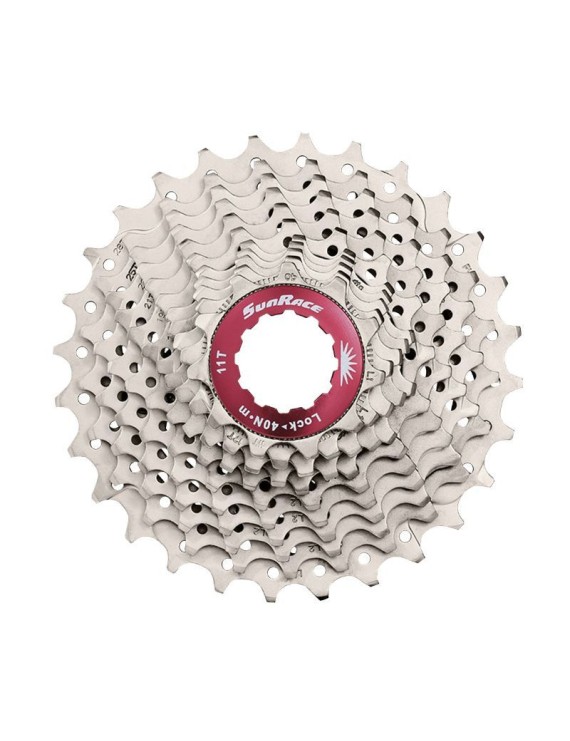 CASSETTE 11V. SUNRACE RX1 11-36 ROUTE POUR SHIMANO (NIVEAU 105) METALLIC ARGENT (LIVRE EN BOITE) (11,12,13,15,17,19,22,25,28,32