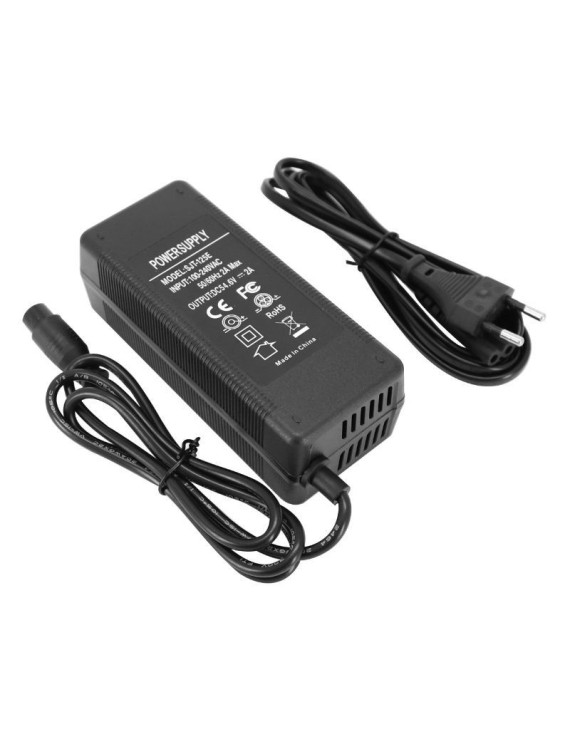 CHARGEUR DE BATTERIE TROTTINETTE 48V - 54,6V 2A (CONNECTEUR GX16)  -SELECTION P2R-
