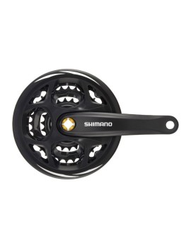 PEDALIER VTT SHIMANO  7-8V. ALTUS NOIR 170mm 42-32-22 AVEC CARTER (BOITIER 123mm)