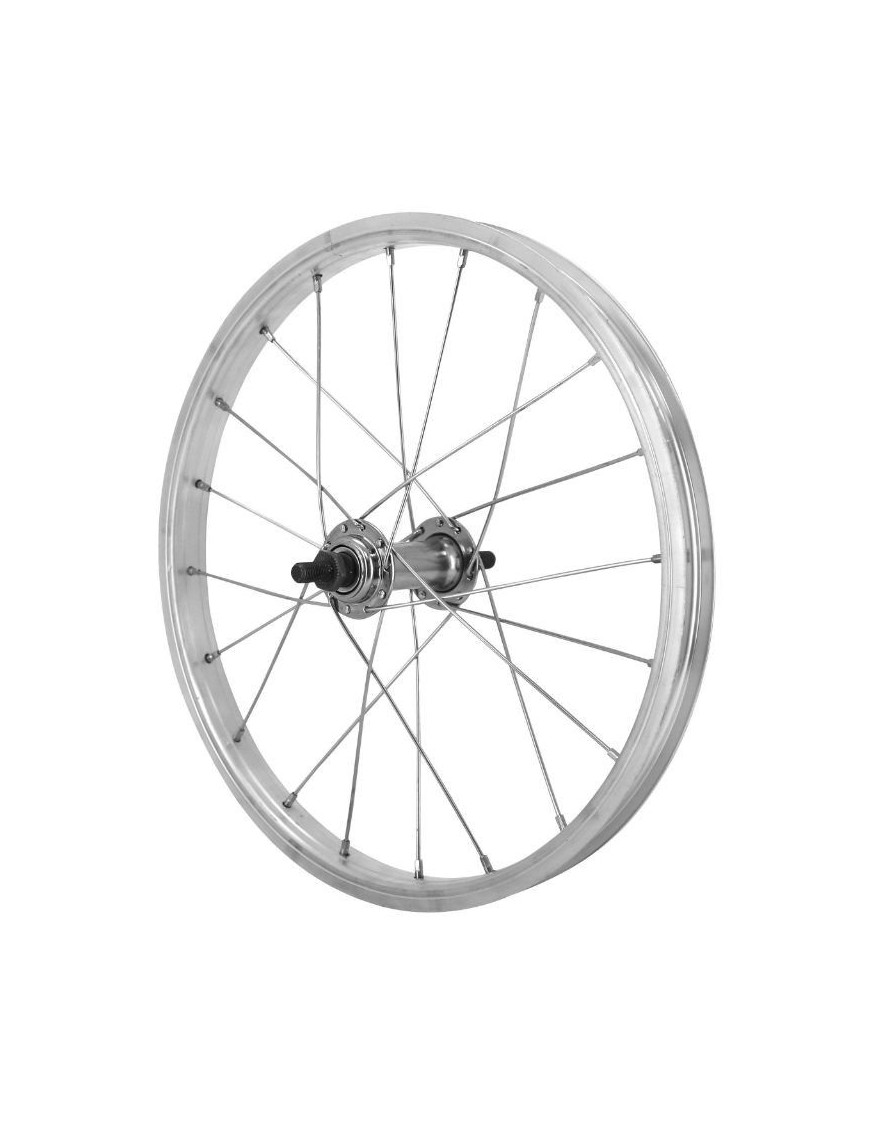 ROUE CITY 16" x 1.75 ALU AVANT MOY ACIER 100 mm AXE PLEIN