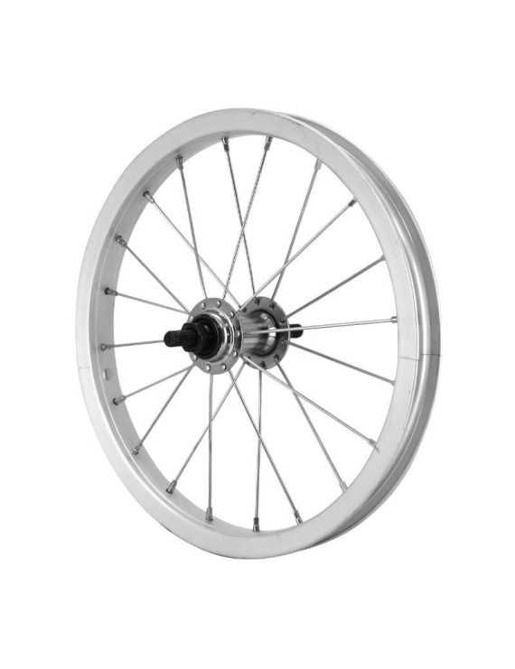 ROUE CITY 14" x 1.75 ALU AVANT MOY ACIER 85 mm AXE PLEIN