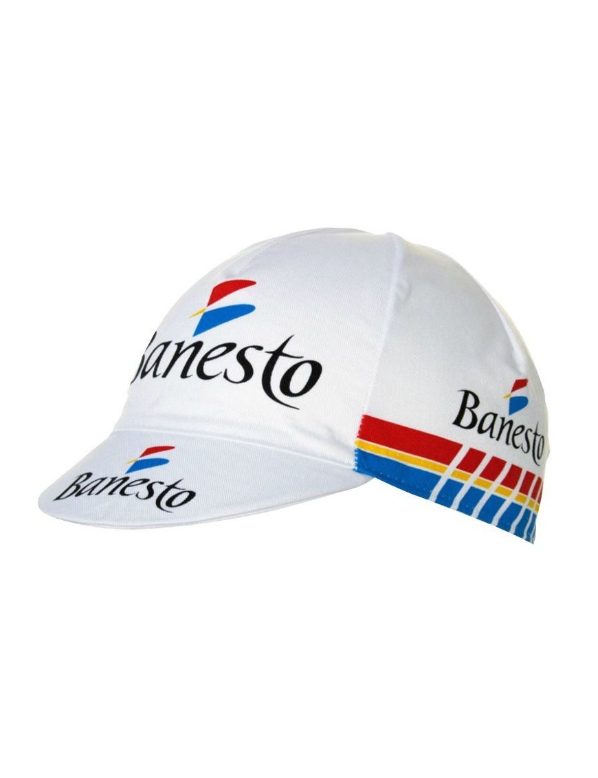 CASQUETTE VELO EQUIPE VINTAGE BANESTO BLANC