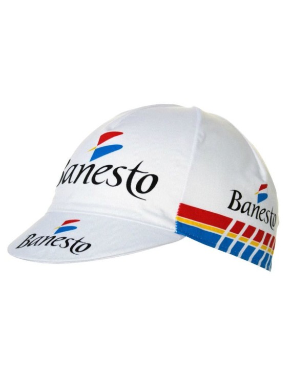 CASQUETTE VELO EQUIPE VINTAGE BANESTO BLANC