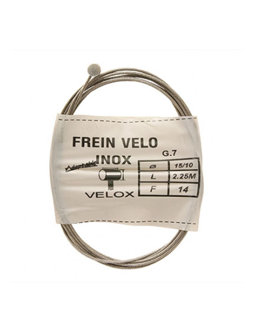 CABLE DE FREIN VTT VELOX INOX INOX POUR SHIMANO  15-10  2,25M  (BOITE DE 25 CABLES) 15-10 14FILS