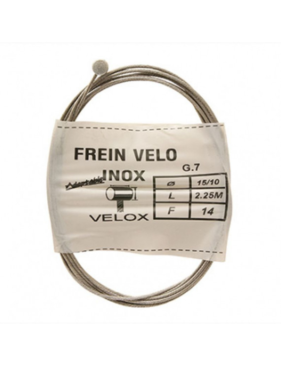 CABLE DE FREIN VTT VELOX INOX INOX POUR SHIMANO  15-10  2,25M  (BOITE DE 25 CABLES) 15-10 14FILS