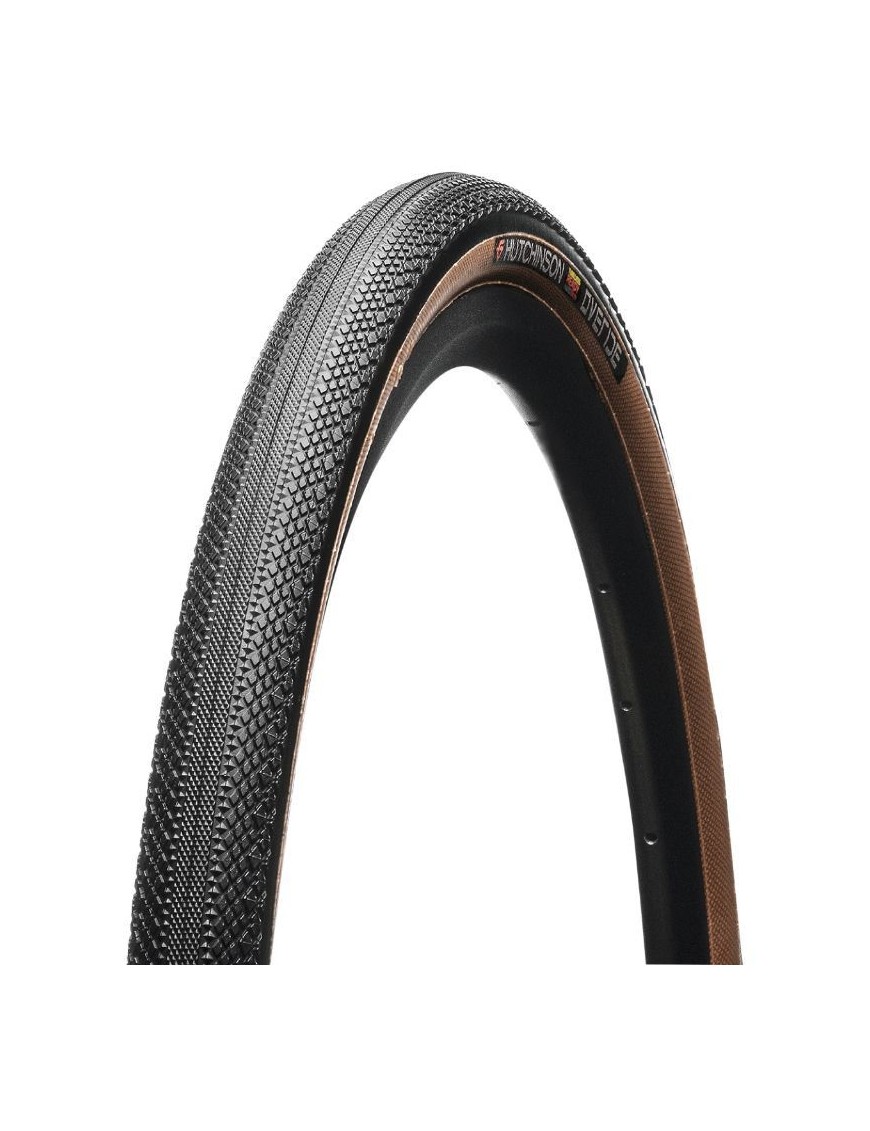 PNEU GRAVEL 700 X 40 HUTCHINSON OVERIDE RENFORCE NOIR-MARRON TUBELESS READY RENFORCE TS (40-622)